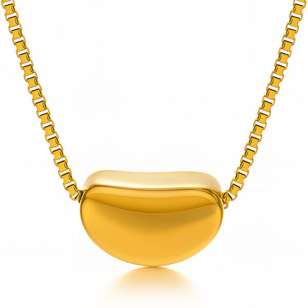 Necklace, 18K Gold Plated Steel