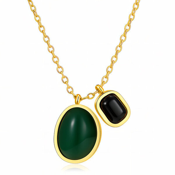 Necklace, 18K Gold Plated Steel