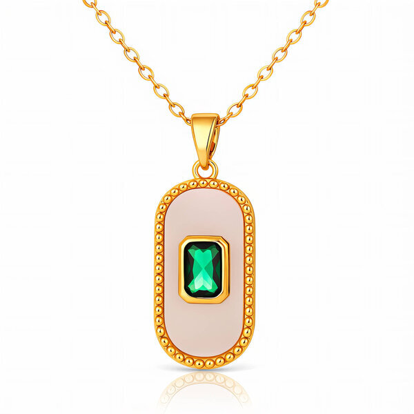 Necklace, 18K Gold Plated Steel