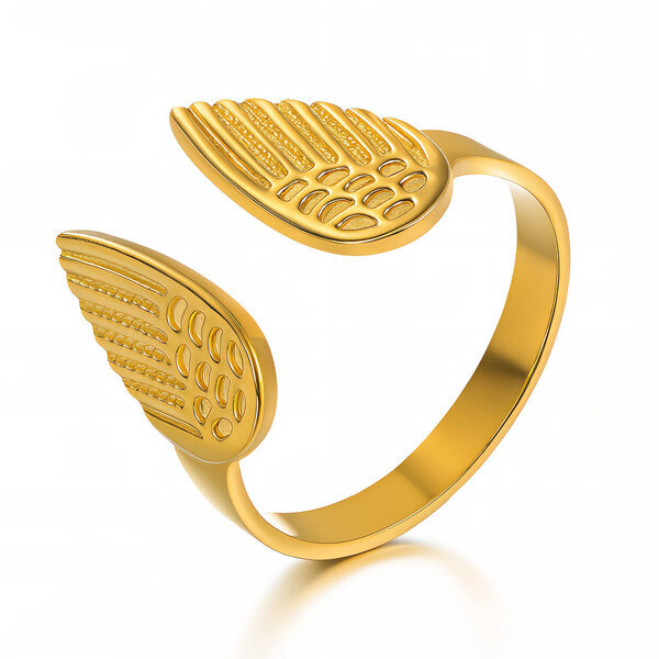 Ring, 18K Gold Plated Steel