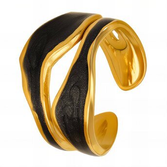 Ring, 18K Gold Plated Steel