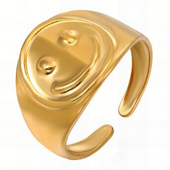 18K gold plated Stainless steel finger ring, Intensity