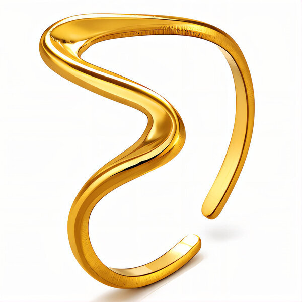 Ring, 18K Gold Plated Steel