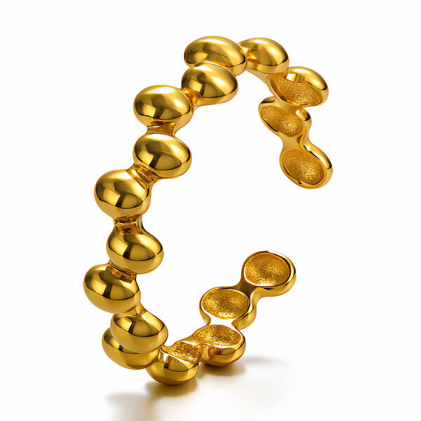 Ring, 18K Gold Plated Steel