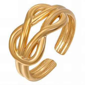 18K gold plated Stainless steel finger ring, Intensity