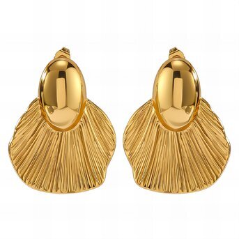 18K gold plated Stainless steel earrings, Intensity