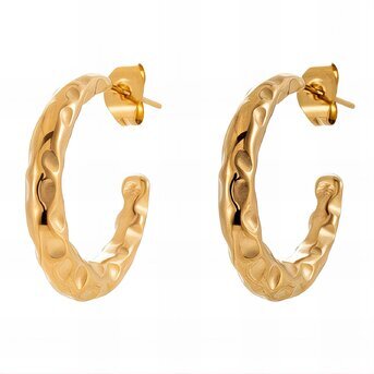 18K gold plated Stainless steel earrings, Intensity