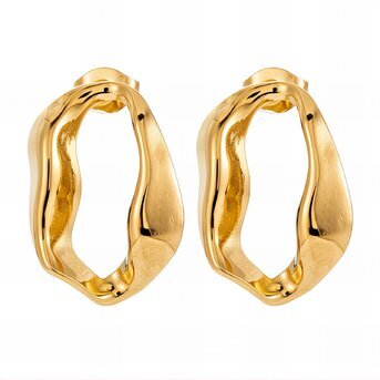 18K gold plated Stainless steel earrings, Intensity