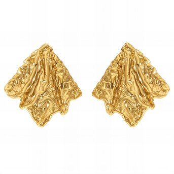 18K gold plated Stainless steel earrings, Intensity