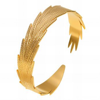 18K gold plated Stainless steel  "Leaf" bracelet, Intensity