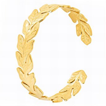 18K gold plated Stainless steel  "Leafs" bracelet, Intensity