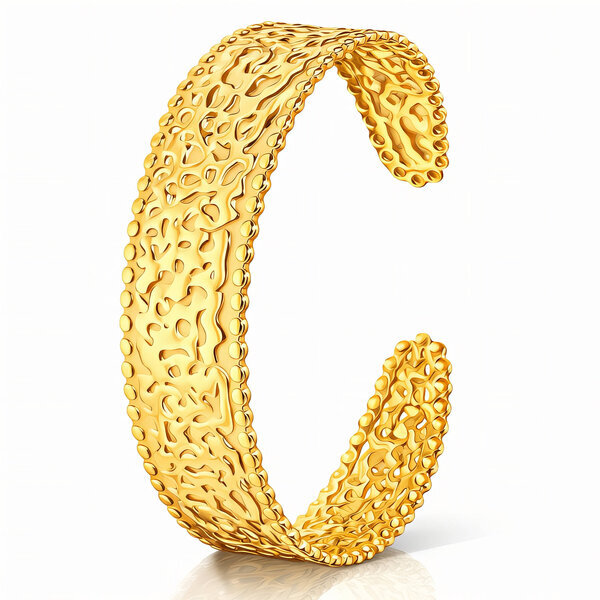 Bracelet, 18K Gold Plated Steel