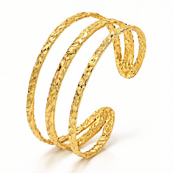 Bracelet, 18K Gold Plated Steel