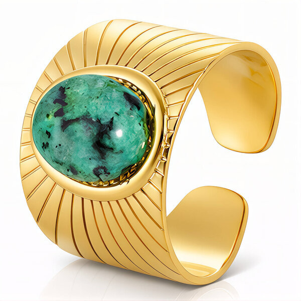Ring, 18K Gold Plated Steel