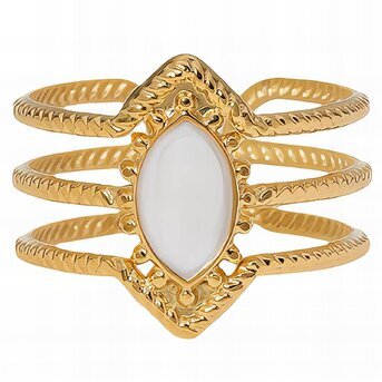 Ring, 18K Gold Plated Steel
