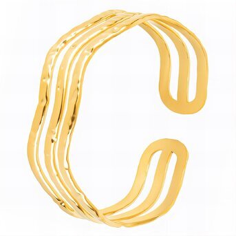 Bracelet, 18K Gold Plated Steel