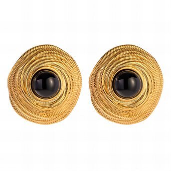 18K gold plated Stainless steel earrings, Intensity