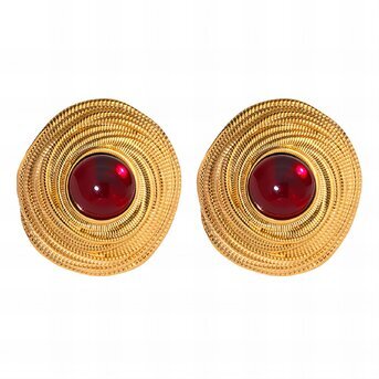 18K gold plated Stainless steel earrings, Intensity