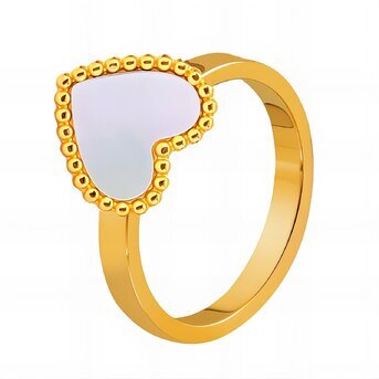 "Heart" Ring, 18K Gold Plated Steel
