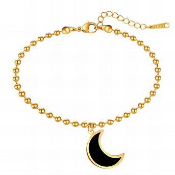 "Crescent" Bracelet, 18K Gold Plated Steel
