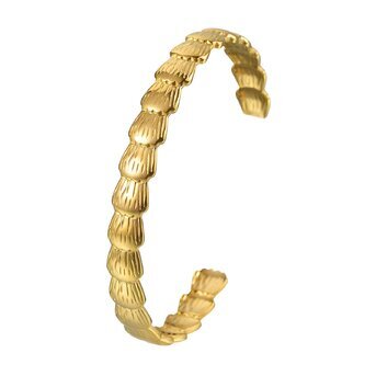 "Seashells" Bracelet, 18K Gold Plated Steel
