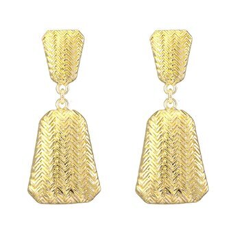 18K gold plated Stainless steel earrings, Intensity