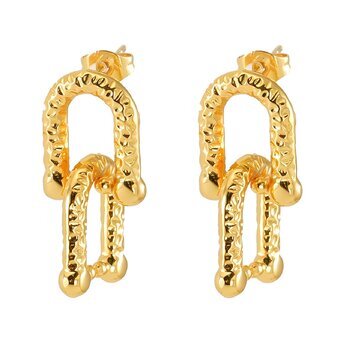 18K gold plated Stainless steel earrings, Intensity