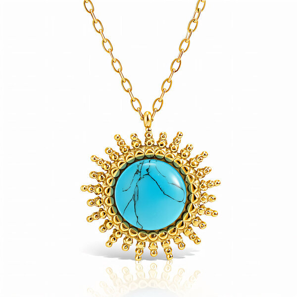 Necklace, 18K Gold Plated Steel