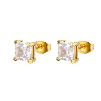 18K gold plated Stainless steel earrings, Intensity