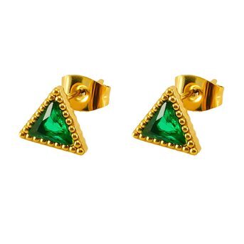 18K gold plated Stainless steel earrings, Intensity