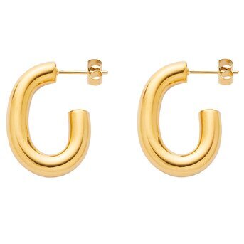 18K gold plated Stainless steel earrings, Intensity