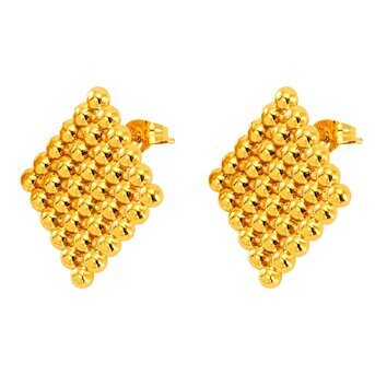 18K gold plated Stainless steel earrings, Intensity