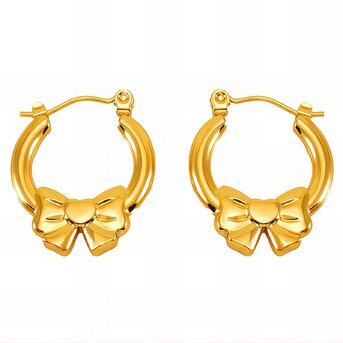 18K gold plated Stainless steel  "Hearts" earrings, Intensity