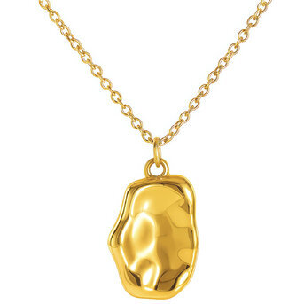Necklace, 18K Gold Plated Steel
