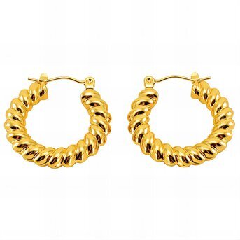 18K gold plated Stainless steel earrings, Intensity