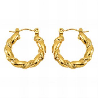 18K gold plated Stainless steel earrings, Intensity