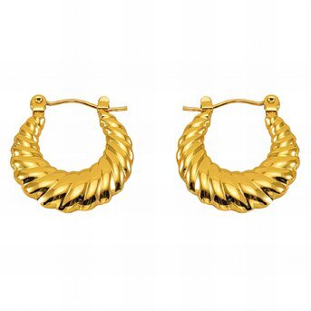 18K gold plated Stainless steel earrings, Intensity