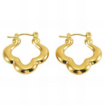 18K gold plated Stainless steel earrings, Intensity