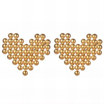 18K gold plated Stainless steel  "Hearts" earrings, Intensity