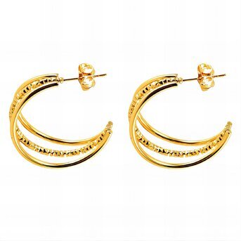 18K gold plated Stainless steel earrings, Intensity