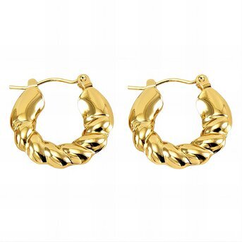 18K gold plated Stainless steel earrings, Intensity