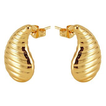 18K gold plated Stainless steel  "Teardrops" earrings, Intensity