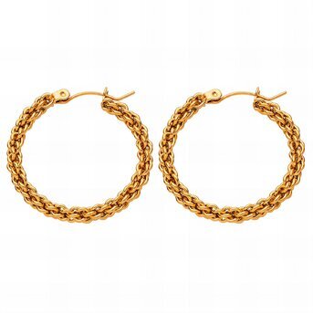 18K gold plated Stainless steel earrings, Intensity