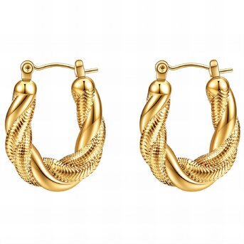 18K gold plated Stainless steel earrings, Intensity