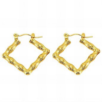 18K gold plated Stainless steel earrings, Intensity