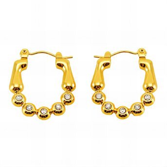 18K gold plated Stainless steel earrings, Intensity