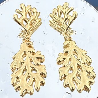 18K gold plated Stainless steel earrings, Intensity