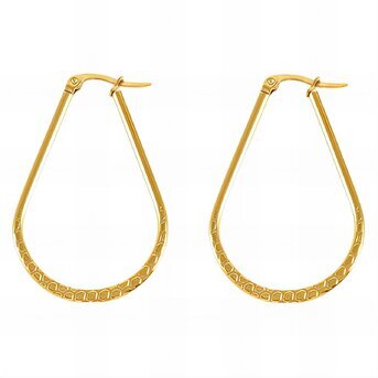 18K gold plated Stainless steel earrings, Intensity