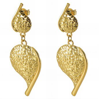 18K gold plated Stainless steel earrings, Intensity