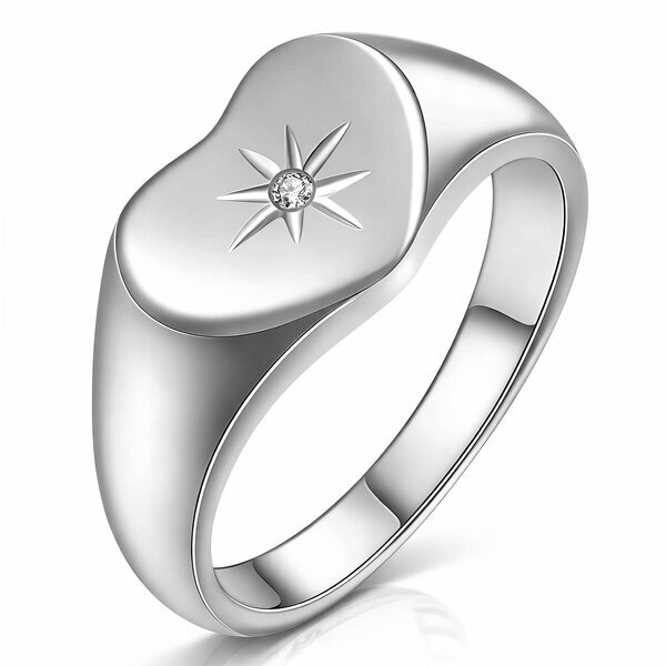 "Heart" Ring, Stainless Steel